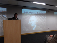 Wedgwood Centre Director, Gaye Blake Roberts, giving the Friends a talk on the founder of the famous pottery company, Josiah Wedgwood. 